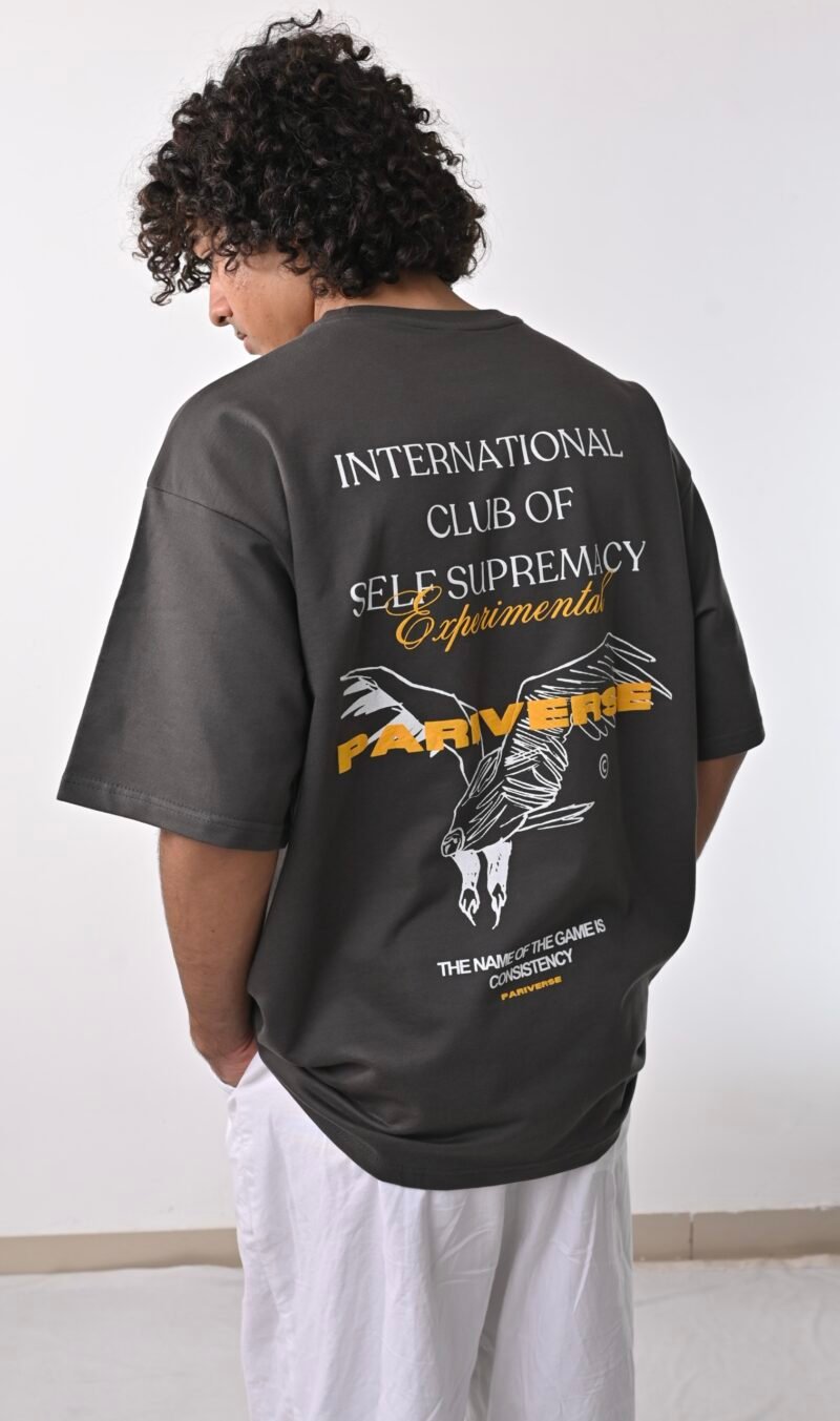 self supremacy grey tee rated #1 clothing brand in India pariverse