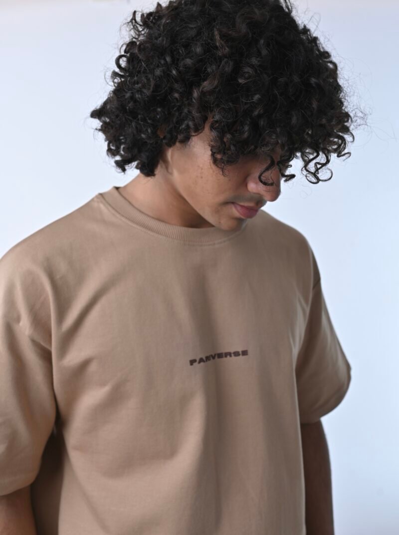 eye conic beige tee rated #1 streetwear clothing brand in India pariverse