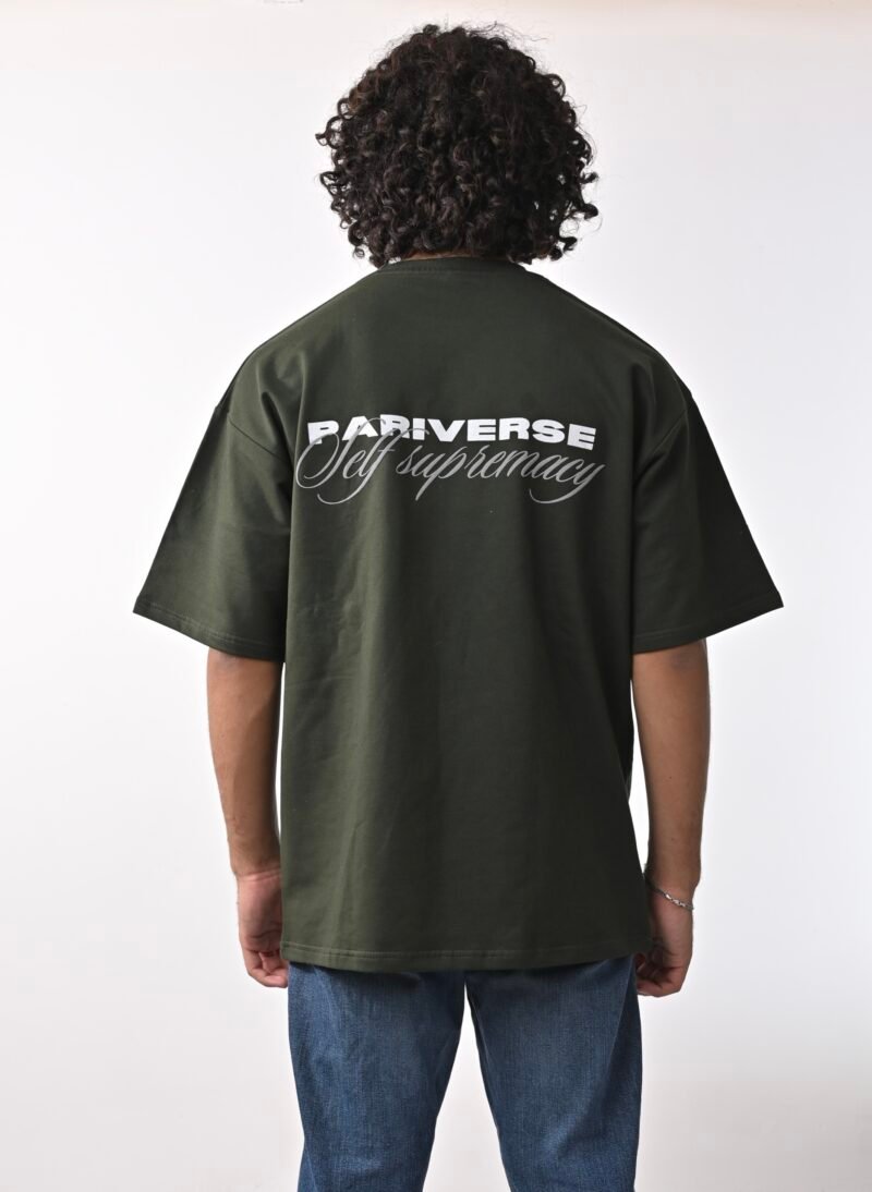 basic olive self supremacy tee rated #1 clothing brand in India pariverse