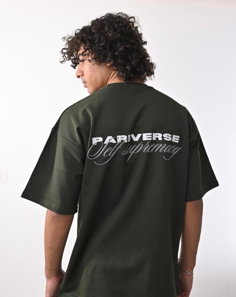 basic olive self supremacy tee rated #1 clothing brand in India pariverse